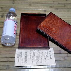 【まだ受付中】中古 伝統工芸 木製漆器 曾津ぬり 和柄 葉書入れ 道具箱 昭和レトロ 早い者勝ちです✨✨の画像