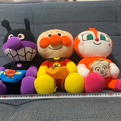 【ぬいぐるみ】アンパンマン、バイキンマン、ドキンちゃんの画像