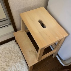【無料】IKEA スツール シェルフ　踏み台の画像