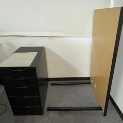 【引取り限定】IKEAデスク　ブラックブラウンの画像