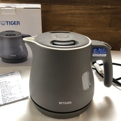 TIGER PCM-A グレー 電気ケトル 取扱説明書付きの画像