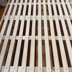 すのこベッドフレーム（ダブル） 耐荷重350kg 高さ4段階　組立簡単の画像