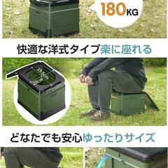 簡易トイレ 携帯トイレ 耐荷重180kg 防災 キャンプ 台風 災害の画像