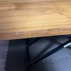 昇降ダイニングテーブル　ダイニングテーブルNEWアクティブ　ニトリ　リビング　ローテーブル　昇降式　インテリア　家具　新築　ウォルナット　天然木突板　暮らし　住まい　机　家　コーディネートの画像