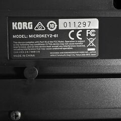  【KORG】 microKEY2-61 MIDIキーボード USB 61鍵　新品自実勢価格21300円の画像