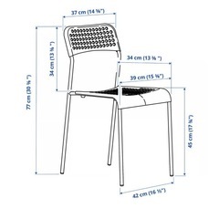 IKEAダイニングチェアADDE アッデ チェア, ブラックの画像