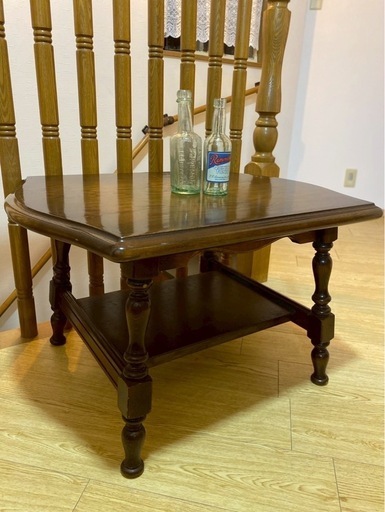 飛騨産業　ヴィンテージ サイドテーブル　ナラ　レトロ　昭和　53年製