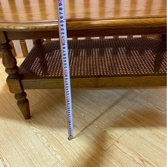 三越 ブルージュ アンティーク ローテーブル ラタン レトロ ヴィンテージ