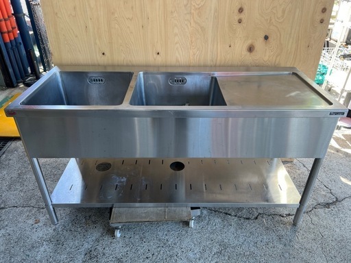 マルゼン2槽シンク  1500x600x800