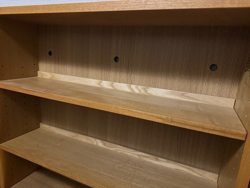 無印良品 オーク材薄型ラック ワイド大 奥行22cm 本棚 オープンラック MUJI