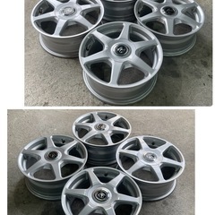 良品 BLOWS GARLA ブローズ ガーラ 6本スポークアルミホイール 15×6J+45 10H PCD100/114.3 4本セット 一台分の画像