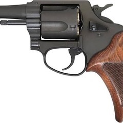［新品］マルシン ポリスリボルバー 木製グリップ ハーフチェッカー(茶) ウッドグリップ 検)ガスガン ニューナンブM60 J-Police M360J SAKURAの画像