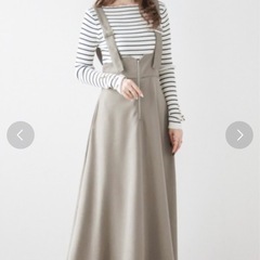AMELY【La-gemme】サロペットスカート　ホワイトの画像
