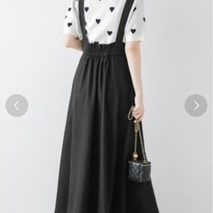 AMELY【La-gemme】サロペットスカート　ホワイトの画像