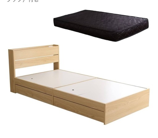 セミシングルサイズのベッド+マットレス