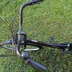 26 インチシティサイクル自転車 LEDライト カゴ鍵付き  新車に近い整備すみの画像