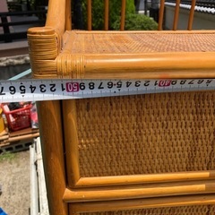 昭和レトロ ラタンチェスト 4段 サニタリーラック 引き出し箪笥 古家具の画像