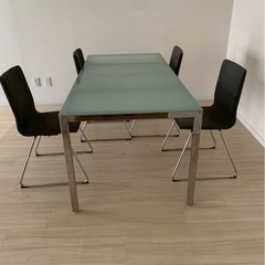 本日限定 、処分します！IKEA廃盤希少品 ダイニングテーブル TORSBY＋チェアVOLFGANGの画像