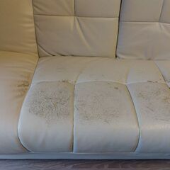 三人掛け合皮ソファベッド下部収納付きの画像