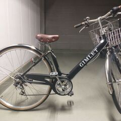 自転車 27インチ 6段変速 LEDオートライト 美品の画像