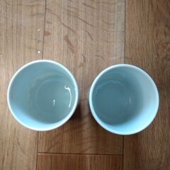 茶デザインの湯のみ 2個セットの画像