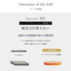 【新品未使用】① cado（カドー） SAP 003 ホワイト 脱臭機 空気清浄機 オゾン脱臭器 ウイルス対策 除菌 消臭 におい除去 犬 猫 ペット臭　ホワイトの画像