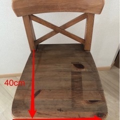 木製ハイチェア　アンティークの画像