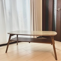 【9/15(月)までの期間限定出品】カインズ　棚が付いたリビングテーブルの画像