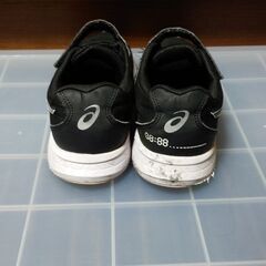 21.5cm asics レーザービーム　スニーカー　キッズ　子供靴　ピンク　黒の画像