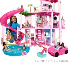 バービー(Barbie)ドリームハウス 3階建　大きなすべり台付きの画像