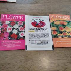 椿、野菜と花の種の画像