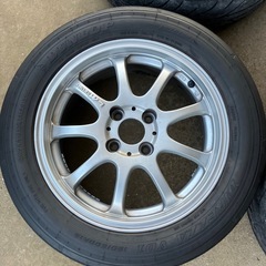 千葉　LM SPORTS 15インチ　6J+42 195/60R15タイヤ付きの画像