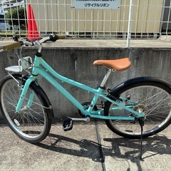 コーダーブルーム 中古 自転車 子供自転車 買取 マットブルー KhodaaBloom asson 24インチ アッソンの画像