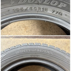 DUNLOP WINTER MAXX wm01 165/60R15 2019年製　6.5分山の画像