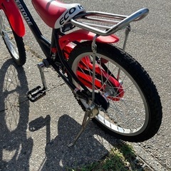 子供用　ブリヂストン　自転車　赤黒の画像
