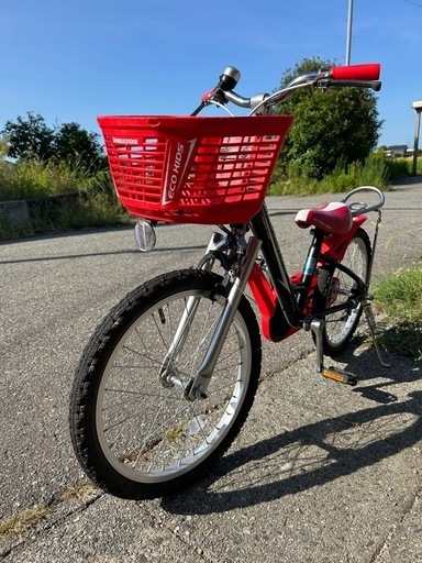 子供用　ブリヂストン　自転車　赤黒