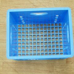 森永乳業ロゴ コンテナボックス 幅34×奥行26.5×高さ27cm ブルー プラスチックケース 牛乳ケース サンコー 札幌市 清田区 平岡の画像