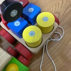 木製 マグネットブロック＆クレーンカーセット 知育玩具 中古の画像