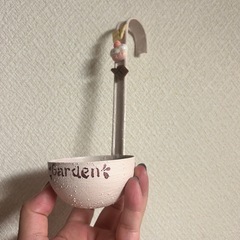 SALE✨No.74レードル型ガーデンポット　ハンドメイド　植木鉢　多肉植物　サボテン　の画像