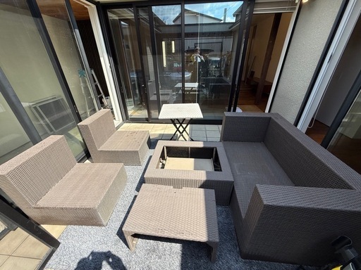 ガーデンチェアーセット　ラタン風