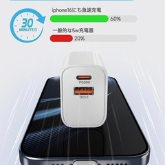 【新品】iphone 充電器 type-c PD 20Wの画像