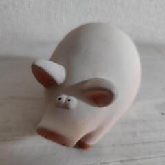 素焼ブタさん　置物　新品①の画像