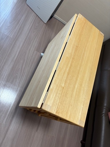 LOWYA】折りたたみダイニングテーブル ナチュラル系 4人用 収納