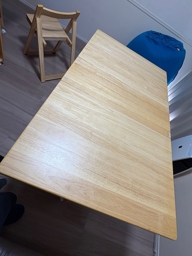 LOWYA】折りたたみダイニングテーブル ナチュラル系 4人用 収納付き