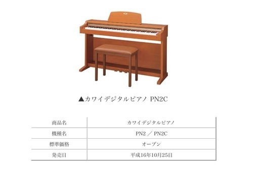 【ご売約済】  電子ピアノ KAWAI  カワイ 　PN2 ご売約済】 電子ピアノ KAWAI カワイ PN2