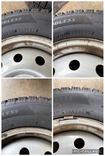 BRIDGESTONE VRX2 155/65R13 2023年製 8分山　スチールホイール