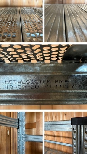 イタリア製 メタルシステム SUPER123 スチールラック 3段 　