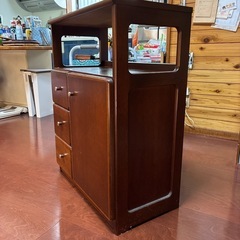 木製キャビネット(電話台)の画像
