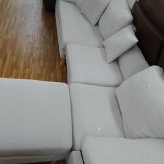 【祇園店】大人気！オットマン付きL字ソファの画像