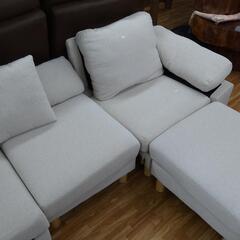 【祇園店】大人気！オットマン付きL字ソファの画像